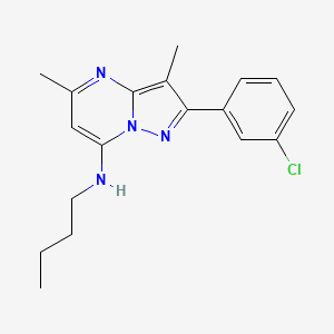 molecular formula C18H21ClN4 B11313641 N-butyl-2-(3-chlorophenyl)-3,5-dimethylpyrazolo[1,5-a]pyrimidin-7-amine 