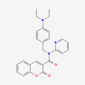 molecular formula C26H25N3O3 B11314109 N-[4-(diethylamino)benzyl]-2-oxo-N-(pyridin-2-yl)-2H-chromene-3-carboxamide 
