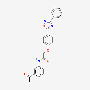 molecular formula C24H19N3O4 B11314203 N-(3-acetylphenyl)-2-[4-(3-phenyl-1,2,4-oxadiazol-5-yl)phenoxy]acetamide 