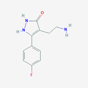 4-(2-aminoethyl)-5-(4-fluorophenyl)-1,2-dihydro-3H-pyrazol-3-one