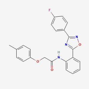 molecular formula C23H18FN3O3 B11314339 N-{2-[3-(4-fluorophenyl)-1,2,4-oxadiazol-5-yl]phenyl}-2-(4-methylphenoxy)acetamide 