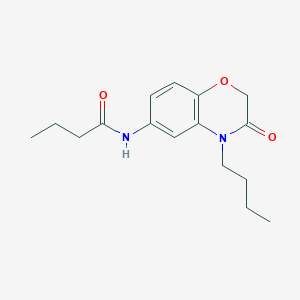 molecular formula C16H22N2O3 B11314542 N-(4-butyl-3-oxo-3,4-dihydro-2H-1,4-benzoxazin-6-yl)butanamide 