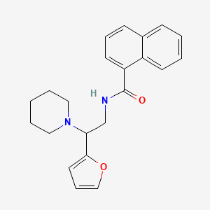 molecular formula C22H24N2O2 B11314553 N-[2-(furan-2-yl)-2-(piperidin-1-yl)ethyl]naphthalene-1-carboxamide 
