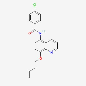 molecular formula C20H19ClN2O2 B11314594 N-(8-butoxyquinolin-5-yl)-4-chlorobenzamide 