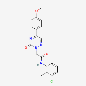 molecular formula C19H17ClN4O3 B11314653 N-(3-chloro-2-methylphenyl)-2-[5-(4-methoxyphenyl)-3-oxo-1,2,4-triazin-2(3H)-yl]acetamide 