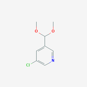 molecular formula C8H10ClNO2 B113147 3-Chloro-5-(dimethoxymethyl)pyridine CAS No. 879326-81-5