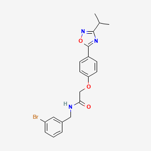 molecular formula C20H20BrN3O3 B11314783 N-(3-bromobenzyl)-2-{4-[3-(propan-2-yl)-1,2,4-oxadiazol-5-yl]phenoxy}acetamide 