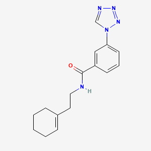 molecular formula C16H19N5O B11314793 N-[2-(cyclohex-1-en-1-yl)ethyl]-3-(1H-tetrazol-1-yl)benzamide 