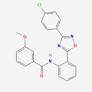 molecular formula C22H16ClN3O3 B11314854 N-{2-[3-(4-chlorophenyl)-1,2,4-oxadiazol-5-yl]phenyl}-3-methoxybenzamide 