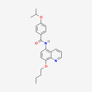 molecular formula C23H26N2O3 B11314962 N-(8-butoxyquinolin-5-yl)-4-(propan-2-yloxy)benzamide 