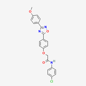 molecular formula C23H18ClN3O4 B11314973 N-(4-chlorophenyl)-2-{4-[3-(4-methoxyphenyl)-1,2,4-oxadiazol-5-yl]phenoxy}acetamide 