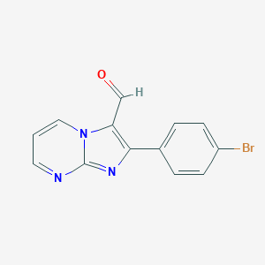molecular formula C13H8BrN3O B113150 2-(4-Bromophenyl)imidazo[1,2-a]pyrimidine-3-carbaldehyde CAS No. 881040-02-4