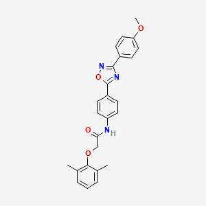 molecular formula C25H23N3O4 B11315067 2-(2,6-dimethylphenoxy)-N-{4-[3-(4-methoxyphenyl)-1,2,4-oxadiazol-5-yl]phenyl}acetamide 