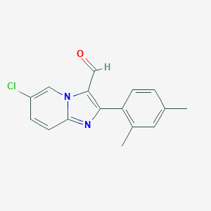 molecular formula C16H13ClN2O B113151 6-Chloro-2-(2,4-dimethylphenyl)imidazo[1,2-a]pyridine-3-carbaldehyde CAS No. 881040-33-1