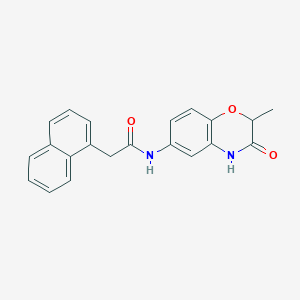 molecular formula C21H18N2O3 B11315270 N-(2-methyl-3-oxo-3,4-dihydro-2H-1,4-benzoxazin-6-yl)-2-(naphthalen-1-yl)acetamide 