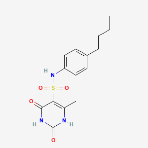 molecular formula C15H19N3O4S B11315503 N-(4-butylphenyl)-2-hydroxy-4-methyl-6-oxo-1,6-dihydropyrimidine-5-sulfonamide 