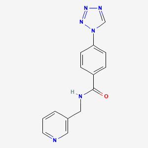 molecular formula C14H12N6O B11315544 N-(pyridin-3-ylmethyl)-4-(1H-tetrazol-1-yl)benzamide 