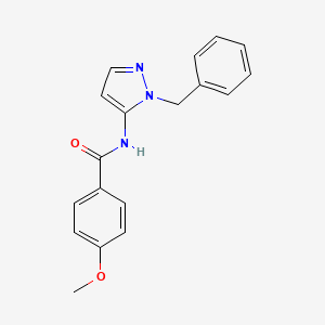 molecular formula C18H17N3O2 B11315659 N-(1-benzyl-1H-pyrazol-5-yl)-4-methoxybenzamide 