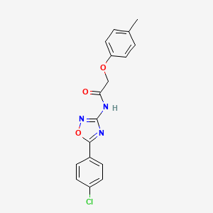 molecular formula C17H14ClN3O3 B11315711 N-[5-(4-chlorophenyl)-1,2,4-oxadiazol-3-yl]-2-(4-methylphenoxy)acetamide 