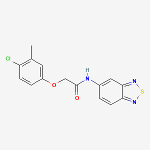 molecular formula C15H12ClN3O2S B11316010 N-(2,1,3-benzothiadiazol-5-yl)-2-(4-chloro-3-methylphenoxy)acetamide 