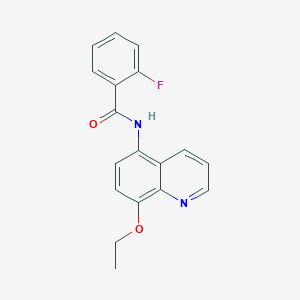molecular formula C18H15FN2O2 B11316053 N-(8-ethoxyquinolin-5-yl)-2-fluorobenzamide 