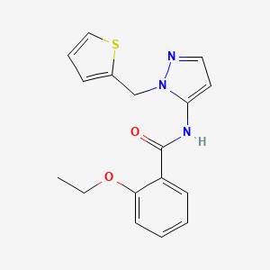 molecular formula C17H17N3O2S B11316395 2-ethoxy-N-[1-(thiophen-2-ylmethyl)-1H-pyrazol-5-yl]benzamide 