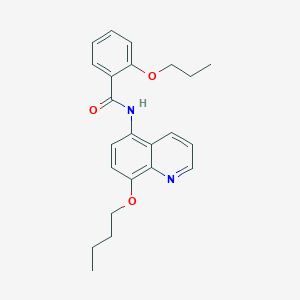 molecular formula C23H26N2O3 B11316432 N-(8-butoxyquinolin-5-yl)-2-propoxybenzamide 