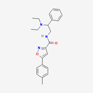 molecular formula C23H27N3O2 B11316549 N-[2-(diethylamino)-2-phenylethyl]-5-(4-methylphenyl)-1,2-oxazole-3-carboxamide 