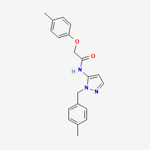 molecular formula C20H21N3O2 B11316567 N-[1-(4-methylbenzyl)-1H-pyrazol-5-yl]-2-(4-methylphenoxy)acetamide 