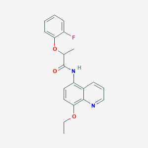molecular formula C20H19FN2O3 B11316652 N-(8-ethoxyquinolin-5-yl)-2-(2-fluorophenoxy)propanamide 