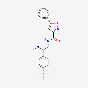 molecular formula C24H29N3O2 B11316737 N-[2-(4-tert-butylphenyl)-2-(dimethylamino)ethyl]-5-phenyl-1,2-oxazole-3-carboxamide 