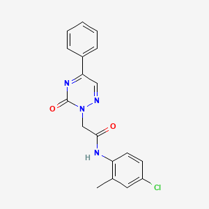 molecular formula C18H15ClN4O2 B11317025 N-(4-chloro-2-methylphenyl)-2-(3-oxo-5-phenyl-1,2,4-triazin-2(3H)-yl)acetamide 
