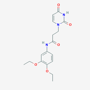 molecular formula C17H21N3O5 B11317229 N-(3,4-diethoxyphenyl)-3-(2,4-dioxo-3,4-dihydropyrimidin-1(2H)-yl)propanamide 