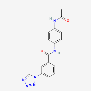 molecular formula C16H14N6O2 B11317253 N-[4-(acetylamino)phenyl]-3-(1H-tetrazol-1-yl)benzamide 