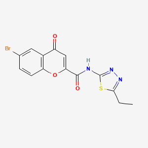 molecular formula C14H10BrN3O3S B11317269 6-bromo-N-(5-ethyl-1,3,4-thiadiazol-2-yl)-4-oxo-4H-chromene-2-carboxamide 