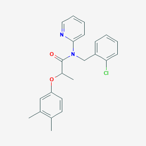 molecular formula C23H23ClN2O2 B11317335 N-(2-chlorobenzyl)-2-(3,4-dimethylphenoxy)-N-(pyridin-2-yl)propanamide 