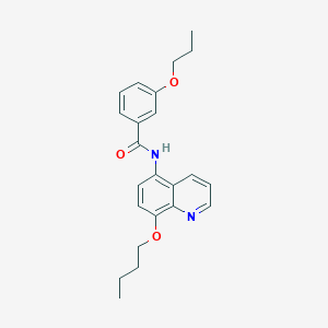 molecular formula C23H26N2O3 B11317589 N-(8-butoxyquinolin-5-yl)-3-propoxybenzamide 