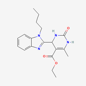 molecular formula C19H24N4O3 B11317619 ethyl 4-(1-butyl-1H-benzimidazol-2-yl)-6-methyl-2-oxo-1,2,3,4-tetrahydropyrimidine-5-carboxylate 