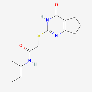 molecular formula C13H19N3O2S B11317817 N-(sec-butyl)-2-[(4-oxo-4,5,6,7-tetrahydro-3H-cyclopenta[d]pyrimidin-2-yl)sulfanyl]acetamide 