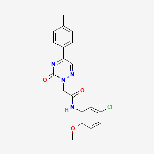molecular formula C19H17ClN4O3 B11317898 N-(5-chloro-2-methoxyphenyl)-2-[5-(4-methylphenyl)-3-oxo-1,2,4-triazin-2(3H)-yl]acetamide 