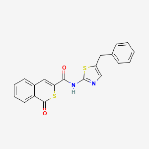 molecular formula C20H14N2O2S2 B11317901 N-(5-benzyl-1,3-thiazol-2-yl)-1-oxo-1H-isothiochromene-3-carboxamide 