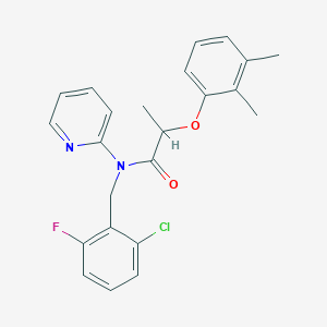 molecular formula C23H22ClFN2O2 B11317978 N-(2-chloro-6-fluorobenzyl)-2-(2,3-dimethylphenoxy)-N-(pyridin-2-yl)propanamide 