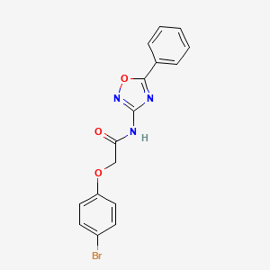 molecular formula C16H12BrN3O3 B11318096 2-(4-bromophenoxy)-N-(5-phenyl-1,2,4-oxadiazol-3-yl)acetamide 