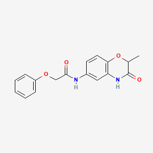 molecular formula C17H16N2O4 B11318113 N-(2-methyl-3-oxo-3,4-dihydro-2H-1,4-benzoxazin-6-yl)-2-phenoxyacetamide 