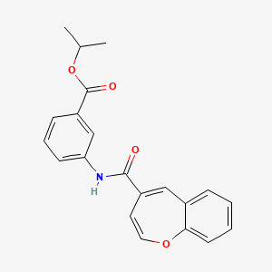 molecular formula C21H19NO4 B11318175 Propan-2-yl 3-[(1-benzoxepin-4-ylcarbonyl)amino]benzoate 