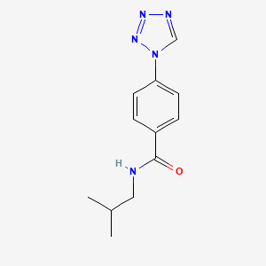 molecular formula C12H15N5O B11318323 N-(2-methylpropyl)-4-(1H-1,2,3,4-tetrazol-1-yl)benzamide 