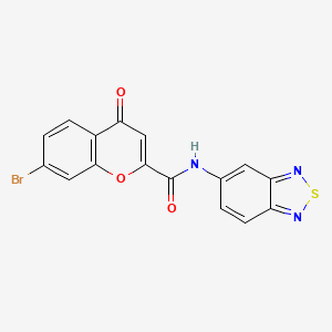 molecular formula C16H8BrN3O3S B11318477 N-(2,1,3-benzothiadiazol-5-yl)-7-bromo-4-oxo-4H-chromene-2-carboxamide 