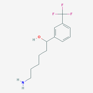 molecular formula C13H18F3NO B113186 6-氨基-1-[3-(三氟甲基)苯基]-1-己醇 CAS No. 887360-24-9