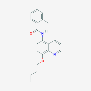 molecular formula C21H22N2O2 B11319019 N-(8-butoxyquinolin-5-yl)-2-methylbenzamide 