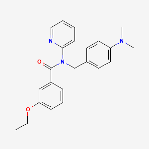 molecular formula C23H25N3O2 B11319195 N-[4-(dimethylamino)benzyl]-3-ethoxy-N-(pyridin-2-yl)benzamide 